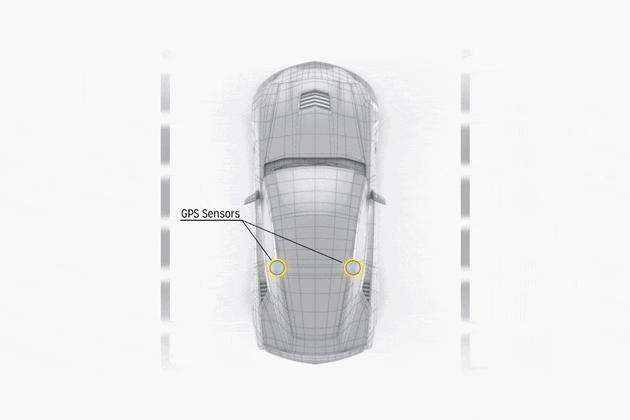 An on-board GPS creates virtual boundaries that if reached, will warn the driver and can correct course if needed. The GPS updates 100 times per second to provide the necessary level of precision for speed and location.